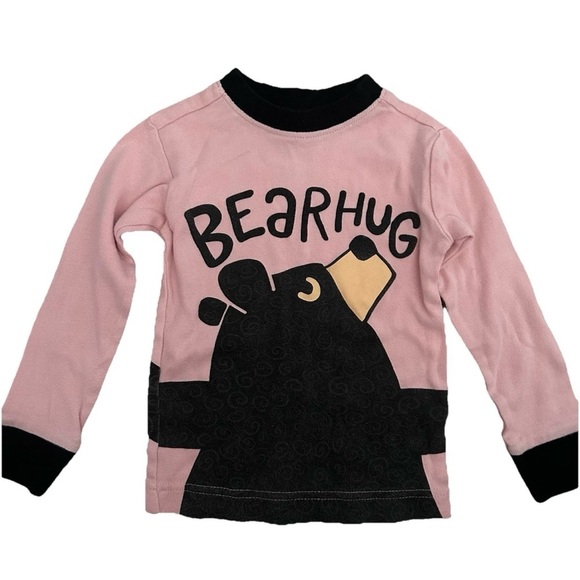 Lazy One Toddler Girl Long Sleeve Shirt Bear Hug Size 2T - Picture 1 of 3